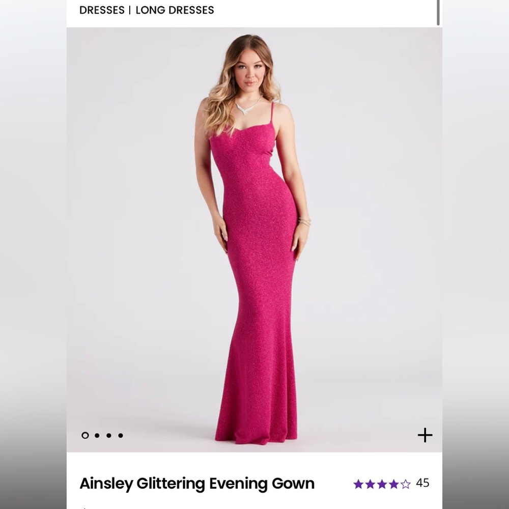 Windsor hot pink prom length dress